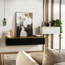 Szafka wisząca czarna GOLD 160 cm