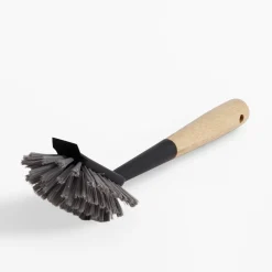 Szczotka do mycia naczyń czarna z bambusowym uchwytem