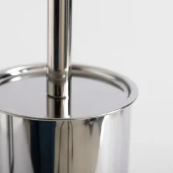 Szczotka do WC z pojemnikiem srebrna