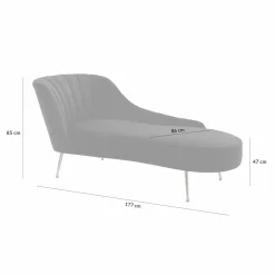 Szezlong czarny VALUTA