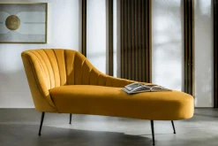 Szezlong musztardowy VALUTA