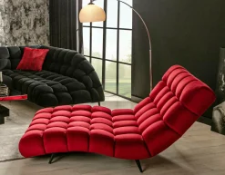 Szezlong pikowany bordowy DELPHI 120