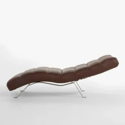 Szezlong skórzany brązowy SWING