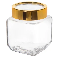 Szkany pojemnik do żywności ze złotą pokrywką 500 ml