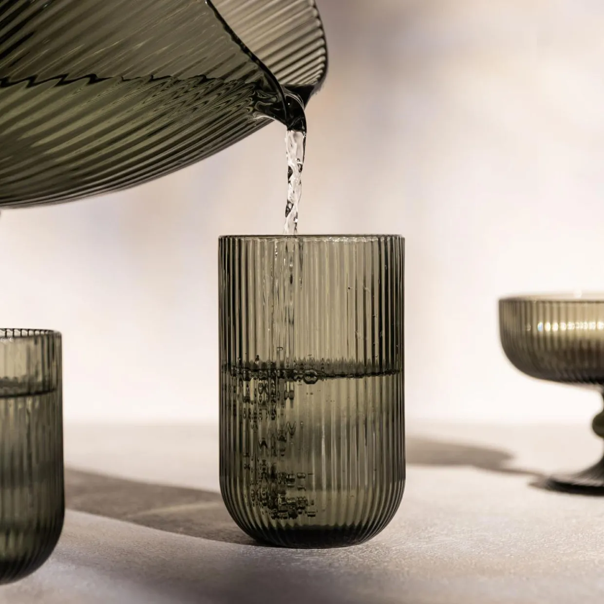 Szklanka wysoka ryflowana 400 ml