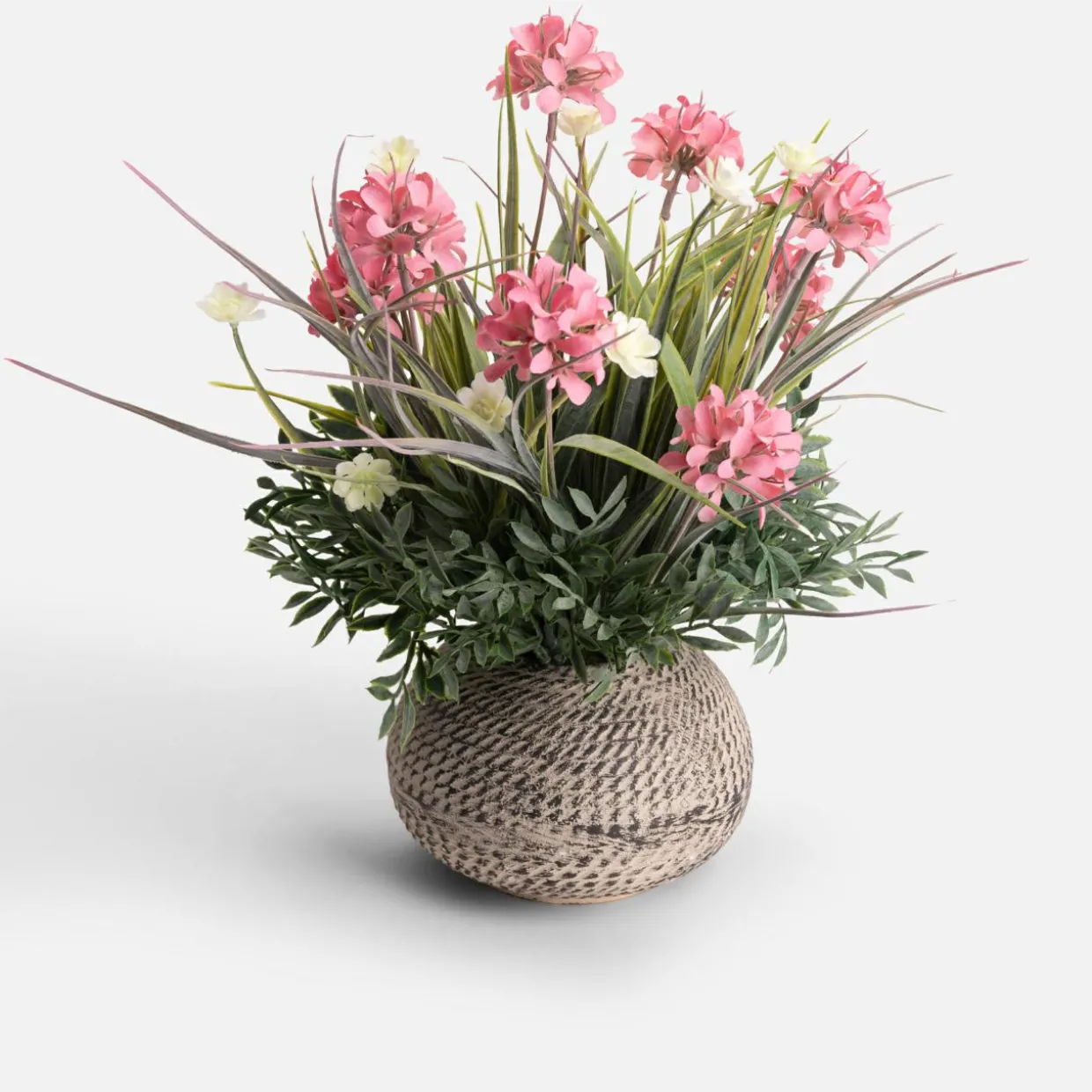 Sztuczny kwiat w doniczce fioletowy 35 cm