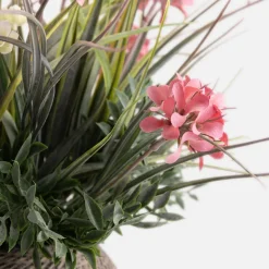 Sztuczny kwiat w doniczce fioletowy 35 cm