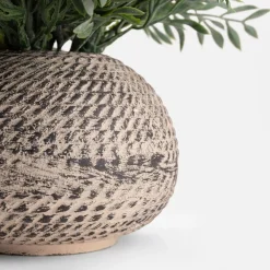 Sztuczny kwiat w doniczce fioletowy 35 cm