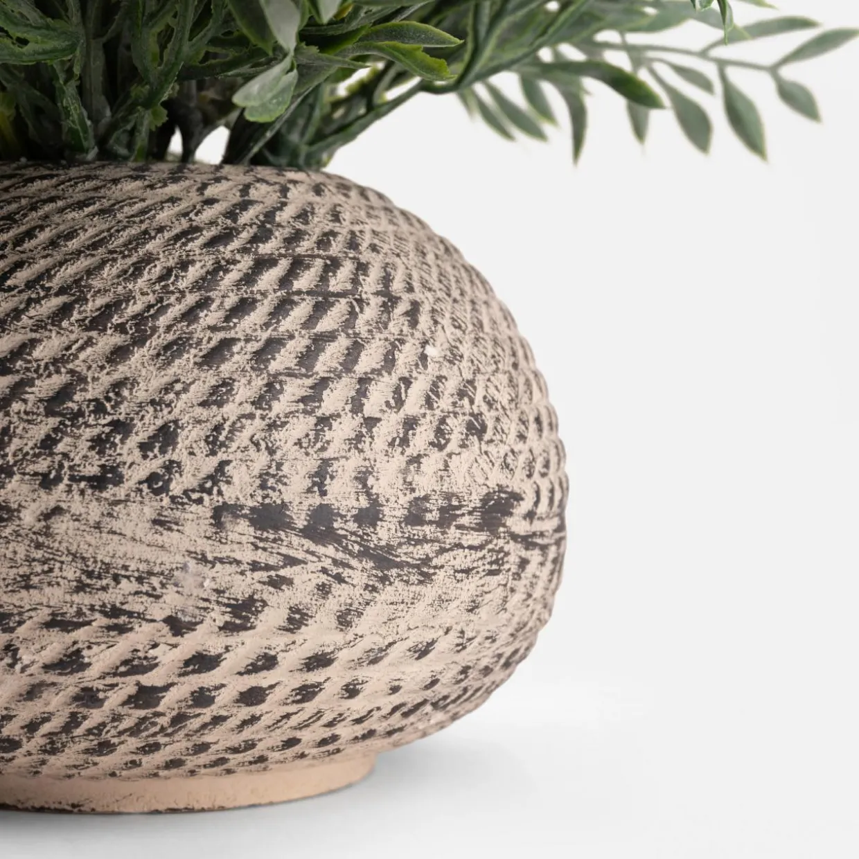 Sztuczny kwiat w doniczce fioletowy 35 cm