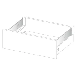 Szuflada INSIDE SYSTEM mini box wysoki 80 ap/szkło antracyt