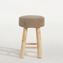 Taboret tapicerowany beżowy TROPICOSI