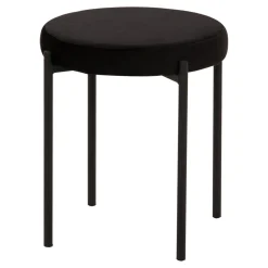 Taboret welurowy czarny ARGINO