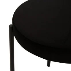 Taboret welurowy czarny ARGINO