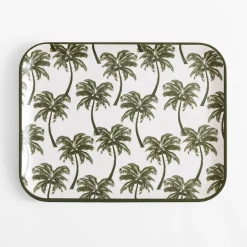 Taca z melaminy w palmy 36,5x29 cm MIX