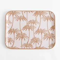 Taca z melaminy w palmy 36,5x29 cm MIX