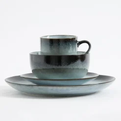 Talerz deserowy brązowo-szary MALAM 19 cm