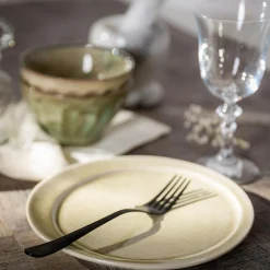 Talerz deserowy ceramiczny kremowy GLACIAR 21 cm