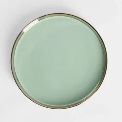 Talerz deserowy jasna zieleń AURORA GOLD 20 cm