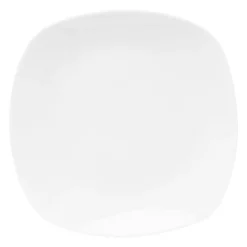Talerz deserowy porcelanowy QUADRO biały 20,9 x 19 cm