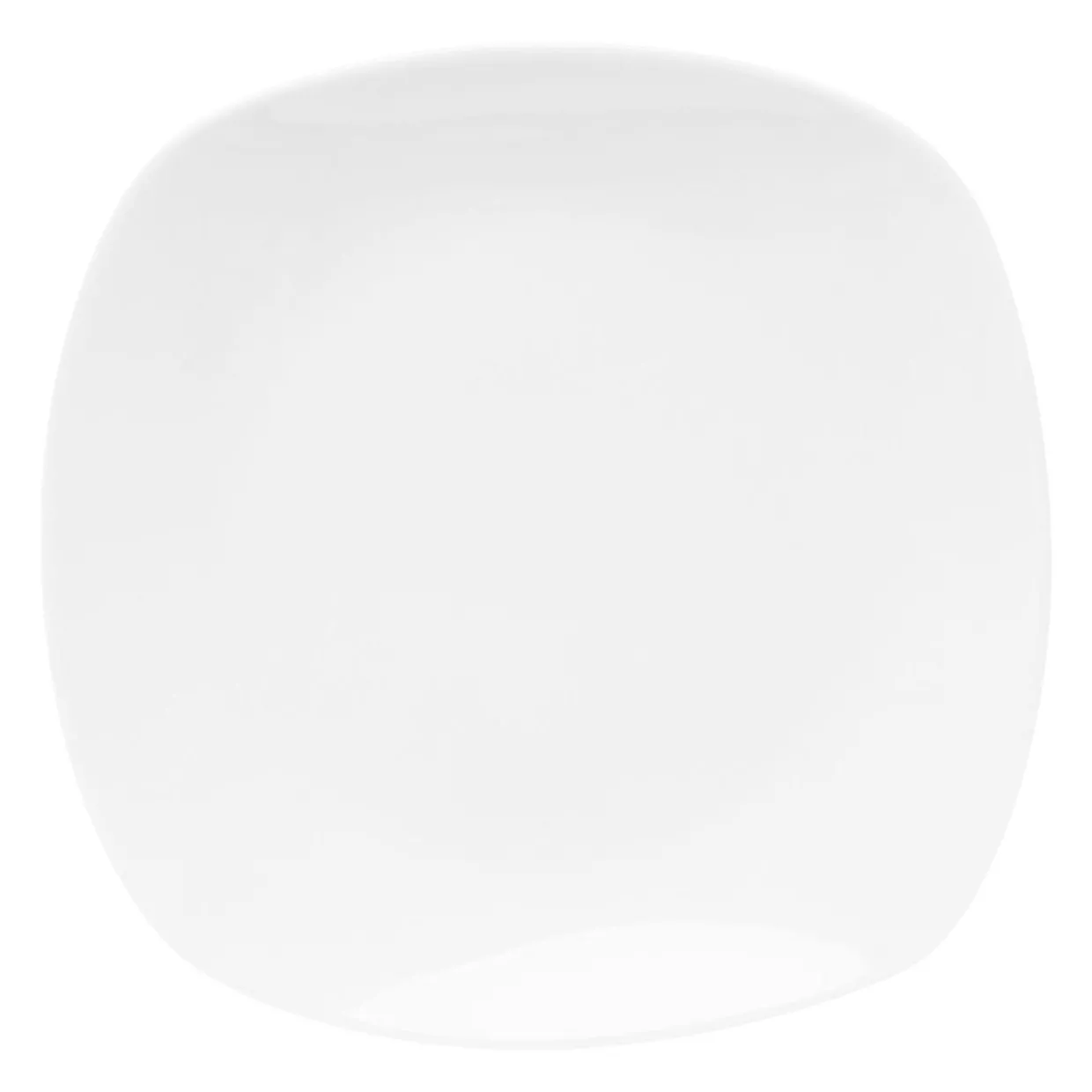 Talerz deserowy porcelanowy QUADRO biały 20,9 x 19 cm