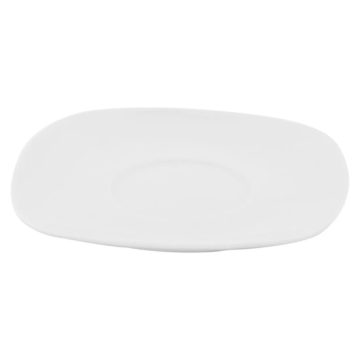 Talerz deserowy porcelanowy QUADRO biały 20,9 x 19 cm