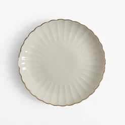 Talerz deserowy porcelanowy ZŁOTY RANT 20,3 cm