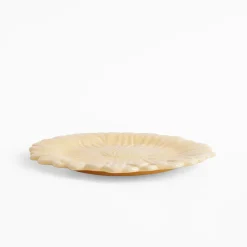 Talerz deserowy żółty kwiatek 21 cm