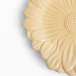 Talerz deserowy żółty kwiatek 21 cm