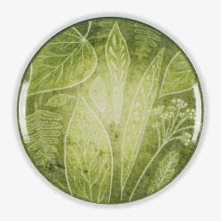 Talerz deserowy zielony CZTERY PORY ROKU 20,5 cm