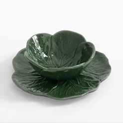 Talerz deserowy zielony KAPUSTA 21 cm