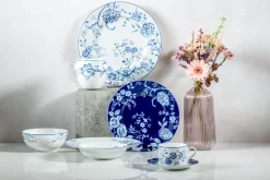 Talerz głęboki EVIA BLUE porcelana Bogucice 23,5 cm