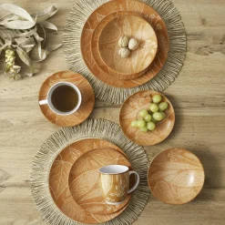 Talerz obiadowy pomarańczowy CZTERY PORY ROKU 27 cm