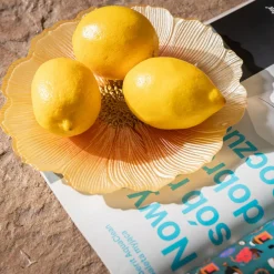 Talerz szklany kwiat 21 cm