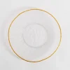 Talerz szklany ze złotym rantem 31 cm
