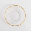 Talerz szklany ze złotym rantem 21 cm