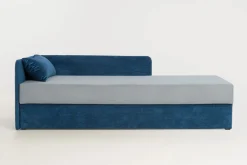 Tapczan młodzieżowy niebieski OPEN