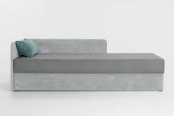 Tapczan młodzieżowy szaro-niebieski OPEN