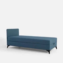 Tapczan młodzieżowy szaroniebieski SIBI 90x200 cm