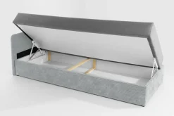 Tapczan młodzieżowy szaro-żółty OPEN