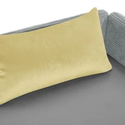 Tapczan młodzieżowy szaro-żółty OPEN