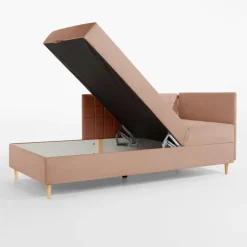 Tapczan narożny brzoskwiniowy MARIO 90x200 cm