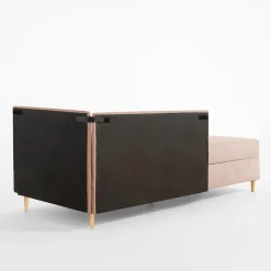 Tapczan narożny brzoskwiniowy MARIO 90x200 cm