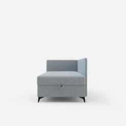 Tapczan narożny jasnoszary IBIS 90x200 cm