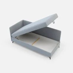 Tapczan narożny jasnoszary IBIS 90x200 cm