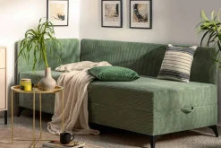 Tapczan narożny jasnozielony IBIS 90x200 cm