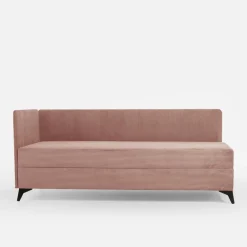 Tapczan narożny pudrowy róż IBIS 90x200 cm