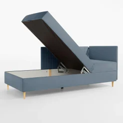 Tapczan narożny szaroniebieski MARIO 90x200 cm