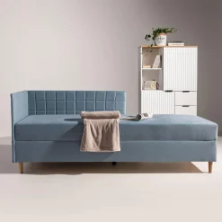 Tapczan narożny szaroniebieski MARIO 90x200 cm