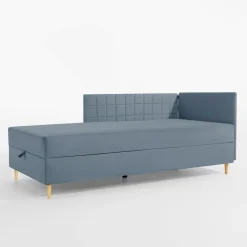 Tapczan narożny szaroniebieski MARIO 90x200 cm