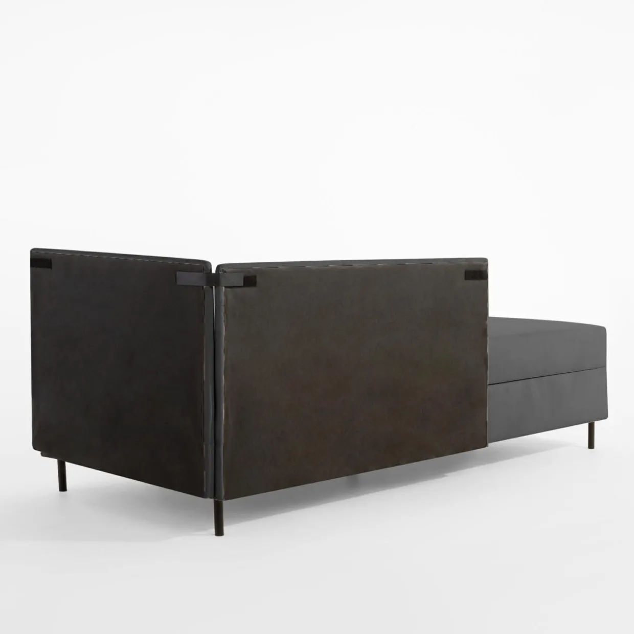 Tapczan narożny szary MARIO 90x200 cm